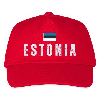 Estnische Flagge, estnischer Patriot - Kinder Basecap - Rot - Vorne