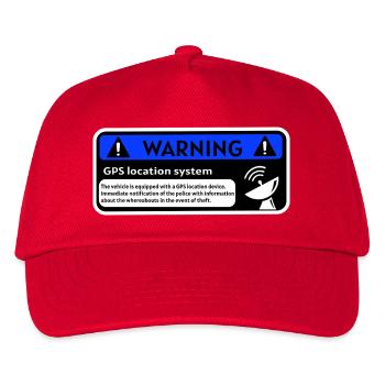 Alerte GPS Sticker - Casquette de baseball Enfant - rouge - Devant