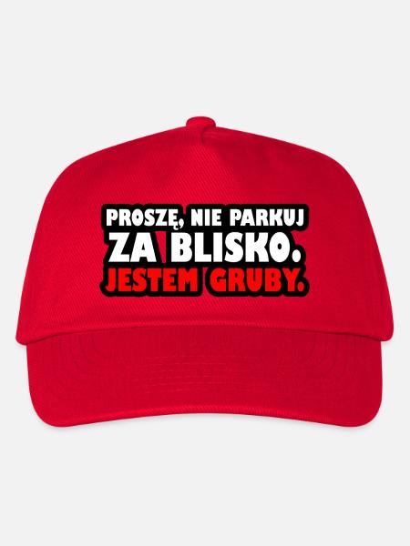 Bitte parken Sie nicht zu nah. Ich bin fett. - Kinder Basecap - Rot