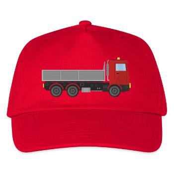 Cargo delivery truck - Kids’ Baseball Cap - red - Front