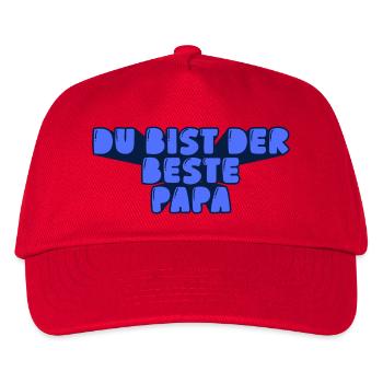 du bist der beste Papa - Kinder Basecap - Rot - Vorne
