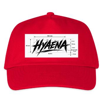 Hyena Aggressiver Schriftzug - Kinder Basecap - Rot - Vorne
