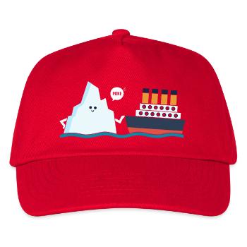 Titanic Funny Titanic und I-ceberg Poke Parodie - Kinder Basecap - Rot - Vorne