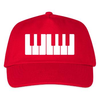 Klavier - Kinder Basecap - Rot - Vorne