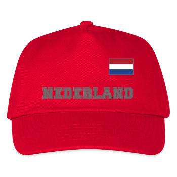 Niederlande Trikot Look - Holland – NEDERLAND - Kinder Basecap - Rot - Vorne