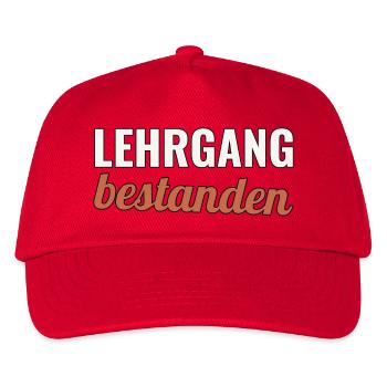 Feuerwehr Ausbildung Geschenk zum Lehrgangsabschlu - Kinder Basecap - Rot - Vorne