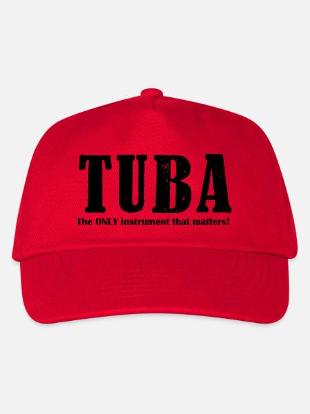 Tuba, The ONLY instrument - Kinder Basecap - Rot