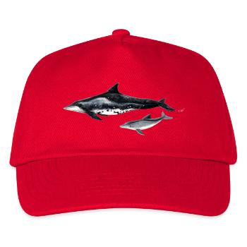 Dolphin with rugged teeth - Dolphin - Steno rostre - Kids’ Baseball Cap - red - Front