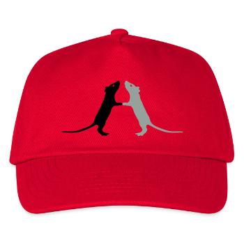 Ratten - Kinder Basecap - Rot - Vorne