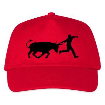 marradas bull and human - Kids’ Baseball Cap - red - Front