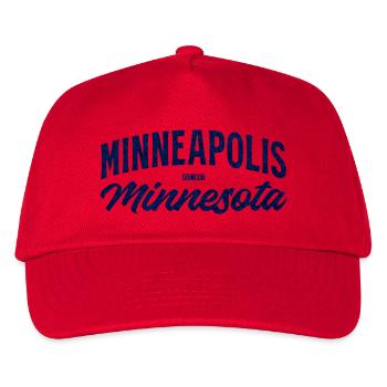 Minneapolis Minnesota Script Blau Vintage - Kinder Basecap - Rot - Vorne