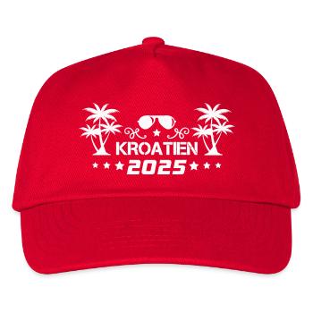 kroatien 2025 - Kinder Basecap - Rot - Vorne