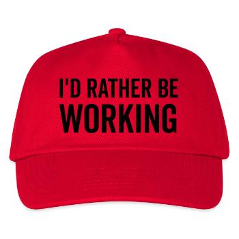 Je préfère travailler - Casquette de baseball Enfant - rouge - Devant