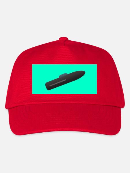 Minimalistische U-Boot-Silhouette - Kinder Basecap - Rot