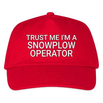 Snowplow Operator Trust Me Schneepflugfahrer - Kinder Basecap - Rot - Vorne