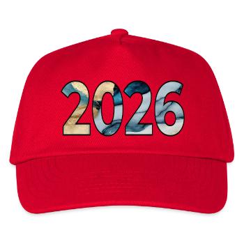 JAHR 2026 - Kinder Basecap - Rot - Vorne
