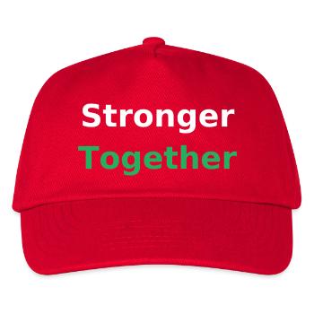 Stronger Together – Gemeinsam stark - Kinder Basecap - Rot - Vorne
