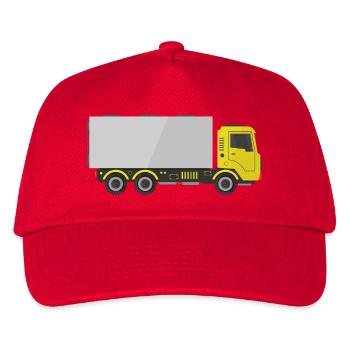 Cargo delivery truck - Kids’ Baseball Cap - red - Front