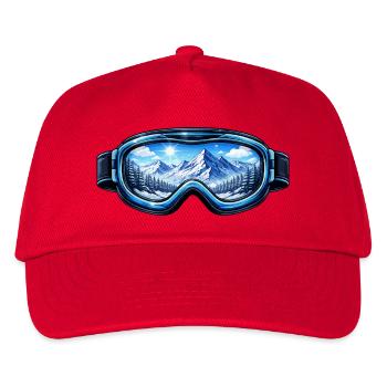 Panorama des montagnes Ski Goggles - Casquette de baseball Enfant - rouge - Devant
