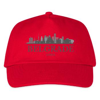 Belgrad, Serbien, Belgrader Skyline - Kinder Basecap - Rot - Vorne