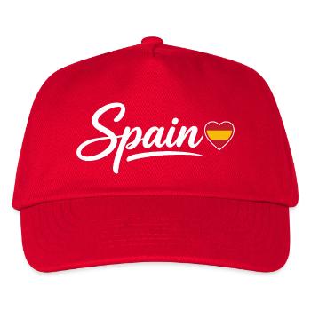 Écriture espagnole avec drapeau de cœur patriotique - Casquette de baseball Enfant - rouge - Devant