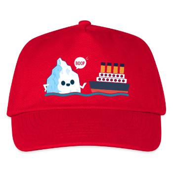 Titanic Funny Titanic und I-ceberg Boop Parodie - Kinder Basecap - Rot - Vorne