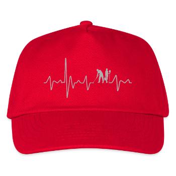 Building Cleaner Heartbeat Retro Cleaner - Kids’ Baseball Cap - red - Front