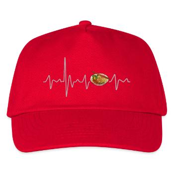 Pho Soup with Heartbeat Noodle Soup Vietnam Design - Kids’ Baseball Cap - red - Front