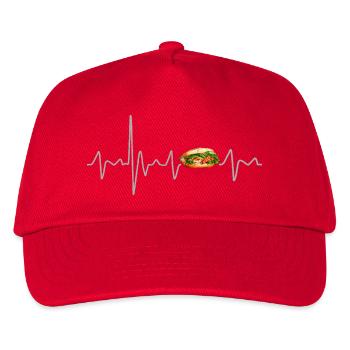 Banh Mi mit Heartbeat Baguette Vietnam Souvenir - Kinder Basecap - Rot - Vorne