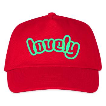 Lettrage à la main hebdomadaire néon - Casquette de baseball Enfant - rouge - Devant