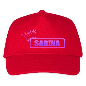 Sarina als Maedchen - Kinder Basecap - Rot - Vorne