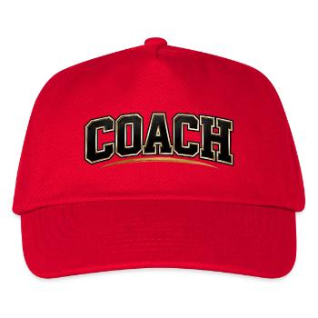 Coach - Trainer - Training - Sport - Kinder Basecap - Rot - Vorne