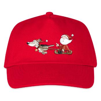 Santa Claus with dog sledges I Christmas - Kids’ Baseball Cap - red - Front