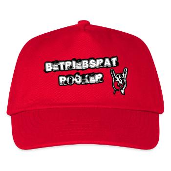 Betriebsrat Rocker white background - Kinder Basecap - Rot - Vorne