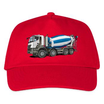 Concrete mixer - Kids’ Baseball Cap - red - Front