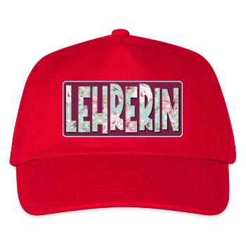 LEHRERIN - LEHRAMT ABSCHIED - Kinder Basecap - Rot - Vorne