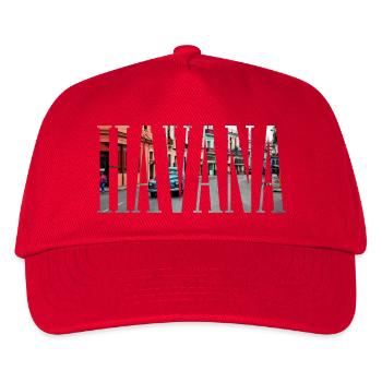 Havana | Havanna | Kuba | Cuba | Urlaub | Oldtimer - Kinder Basecap - Rot - Vorne