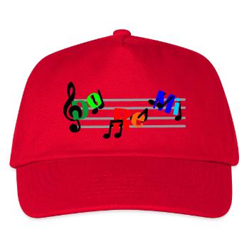 Do re mi Skala Farbe - Kinder Basecap - Rot - Vorne