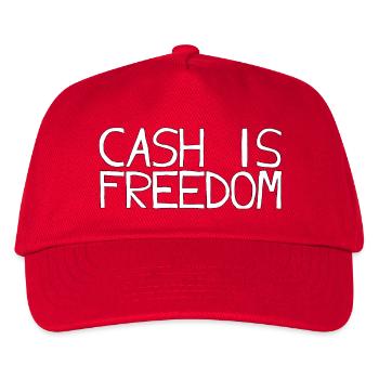 CASH IS FREEDOM - Kinder Basecap - Rot - Vorne