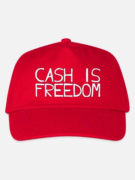 CASH IS FREEDOM - Casquette de baseball Enfant - rouge