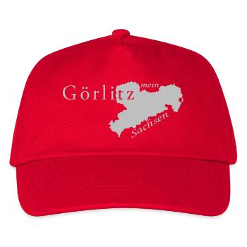 Görlitz - Mein Sachsen - Heimatstadt - Kinder Basecap - Rot - Vorne