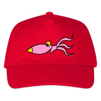 calmar drôle - Casquette de baseball Enfant - rouge - Devant