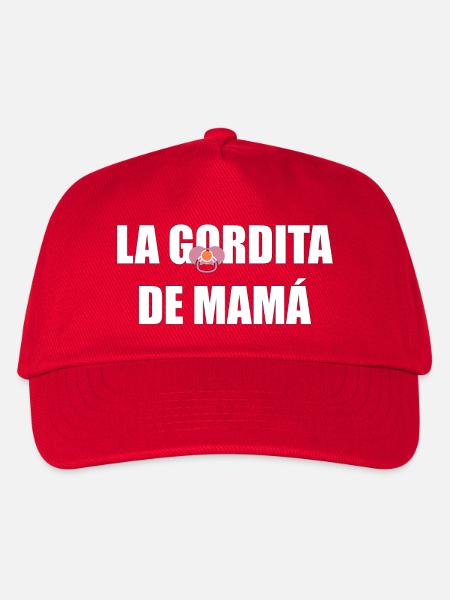 Mamas Molliger in WEISS - Kinder Basecap - Rot