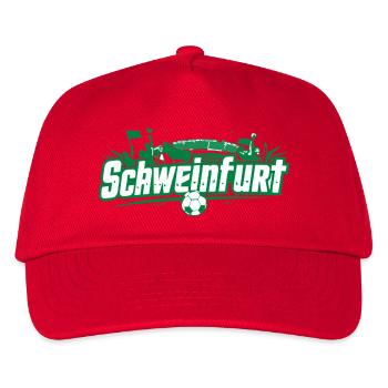 Schweinfurt Fussball Fanartikel Fußball Fan - Kinder Basecap - Rot - Vorne