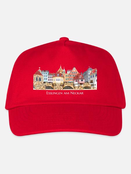 Colorato skyline della città di Esslingen am Neckar - Berretto da baseball per bambini - rosso