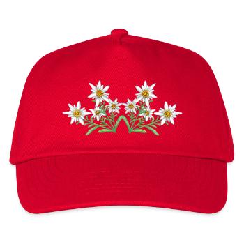Edelweiss  - Kinder Basecap - Rot - Vorne