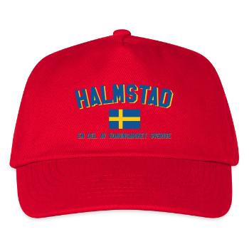 Halmstad Teil des Königreichs Schweden - Kinder Basecap - Rot - Vorne