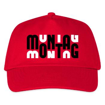 Monday Black/White - Kids’ Baseball Cap - red - Front