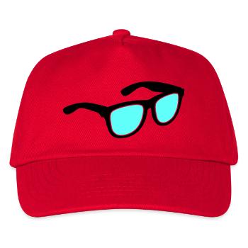 Brille Sonnenbrille - Kinder Basecap - Rot - Vorne