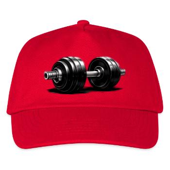 Powerful Dumbbell Dumbbell Fitness Design - Kids’ Baseball Cap - red - Front